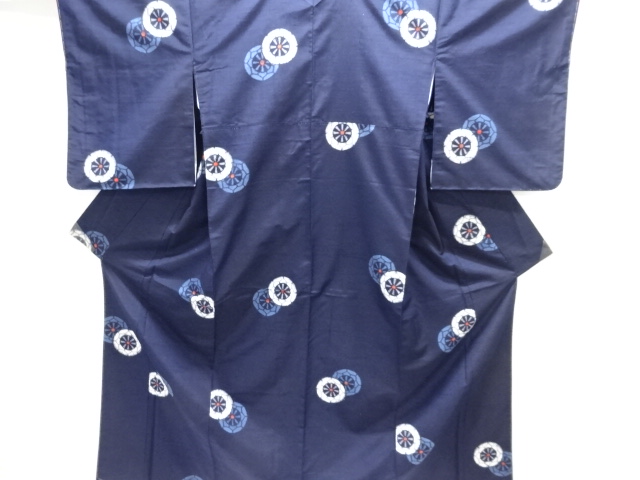 JAPANESE KIMONO / UNUSED TSUMUGI / WOVEN GENJI CART